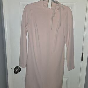 Elegant Soft Pink Bow-Tie Calvin Klein Dress